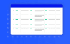 Illustration of schedule against a periwinkle background